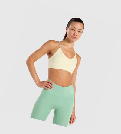 Gymshark V Neck Koulutus Naisten Urheiluliivit Vaaleankeltainen | AHVZOX034