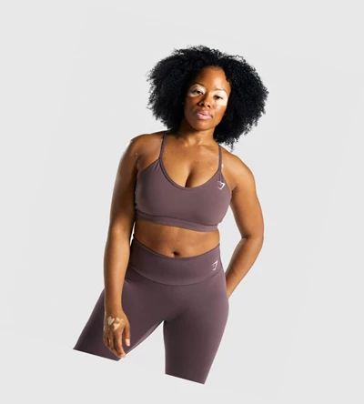 Gymshark V Neck Koulutus Naisten Urheiluliivit Ruskea | UEDTNC374
