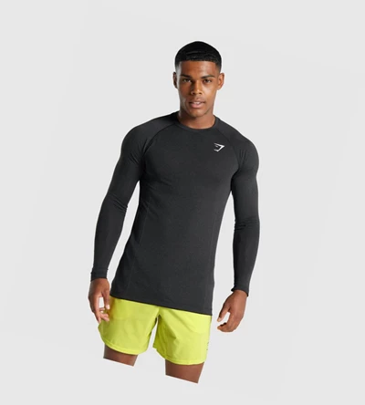 Gymshark Vital Light Seamless Miesten T Paidat Mustat | AWILMU027