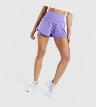Gymshark Vital Seamless 2.0 2-in-1 Naisten Shortsit Vaaleanvioletit | NLPGMY749