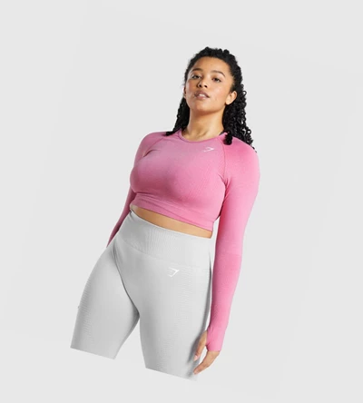 Gymshark Vital Seamless 2.0 Crop Top Naisten T Paidat Pinkki | GZXICT894