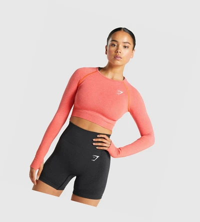Gymshark Vital Seamless 2.0 Crop Top Naisten T Paidat Oranssi | NZKAYF974
