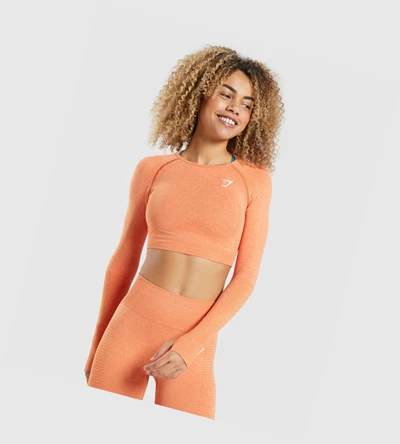 Gymshark Vital Seamless 2.0 Crop Top Naisten Puserot Aprikoosi Oranssi | OJCLMD391