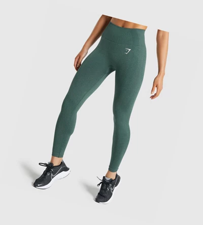 Gymshark Vital Seamless 2.0 High Waisted Naisten Leggingsit Tummanvihreä | HMLJWY029