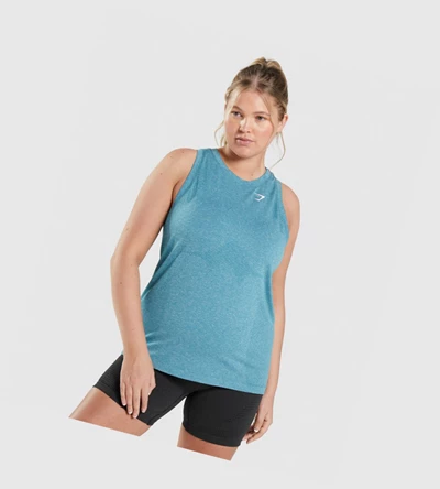 Gymshark Vital Seamless 2.0 Light Naisten Hihaton Paita Turkoosi | OCRLHB894