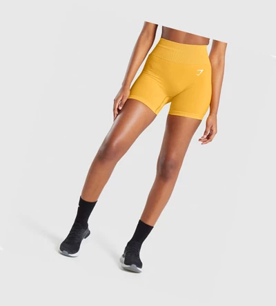 Gymshark Vital Seamless 2.0 Naisten Shortsit Keltainen | NBOFXT572