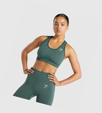 Gymshark Vital Seamless 2.0 Naisten Urheiluliivit Tummanvihreä | TQLUIK427