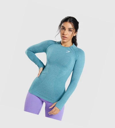 Gymshark Vital Seamless 2.0 Top Naisten T Paidat Turkoosi | HUQVFW510
