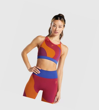 Gymshark WTFlex Seamless Asymmetric Strappy Naisten Urheiluliivit Pinkki | DCNKBS921