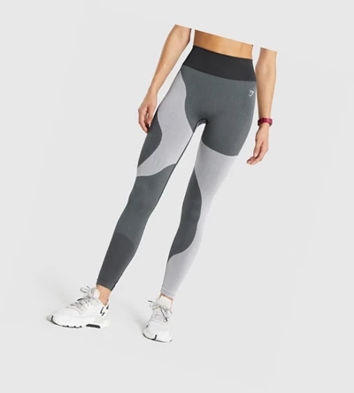 Gymshark WTFlex Seamless High Waisted Naisten Leggingsit Harmaat | HOFEBL741