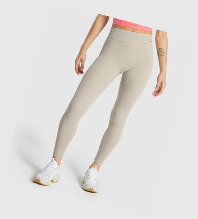 Gymshark Whitney High Rise High Waisted Naisten Leggingsit Valkoinen | HQATGI698