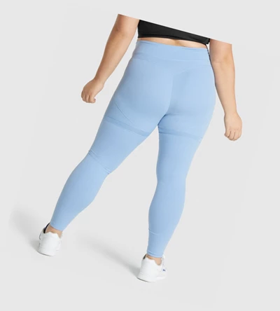 Gymshark Whitney Mesh High Waisted Naisten Leggingsit Sininen | HBSZYG725