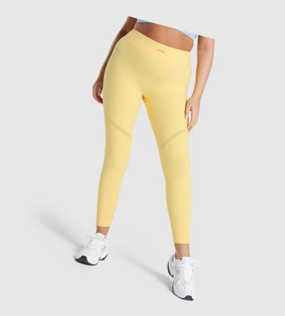 Gymshark Whitney Mesh High Waisted Naisten Leggingsit Keltainen | NWVHKM760