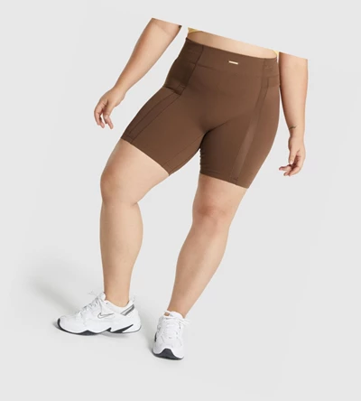 Gymshark Whitney Mesh Naisten Shortsit Ruskea | XNDWAB978