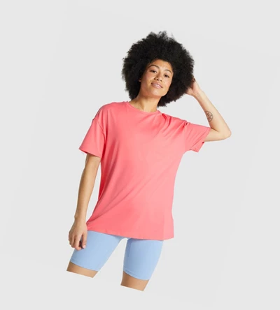 Gymshark Whitney Oversized Naisten T Paidat Pinkki | TLXANH196