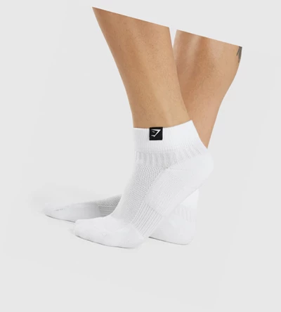 Gymshark Woven Tab Sneaker 3pk Miesten Sukat Valkoinen | HBAZCR604