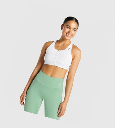 Gymshark Zip Up Koulutus Naisten Urheiluliivit Valkoinen | IOFVAH243