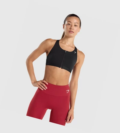 Gymshark Zip Up Koulutus Naisten Urheiluliivit Mustat | TCIDRE036