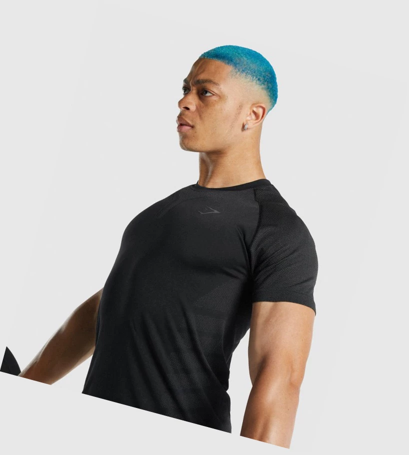 Gymshark 315 Miesten T Paidat Mustat | UPRQLV496