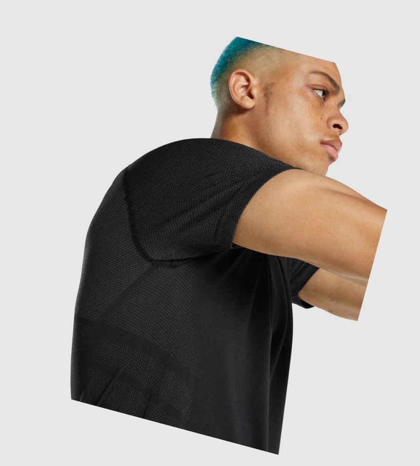 Gymshark 315 Miesten T Paidat Mustat | UPRQLV496