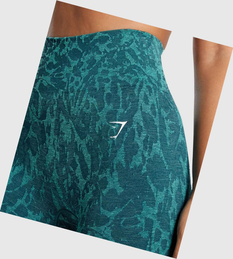 Gymshark Adapt Animal Seamless Cycling Naisten Shortsit Turkoosi | EIYAUO594
