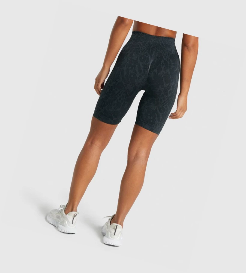 Gymshark Adapt Animal Seamless Cycling Naisten Shortsit Mustat | UQCDPR285