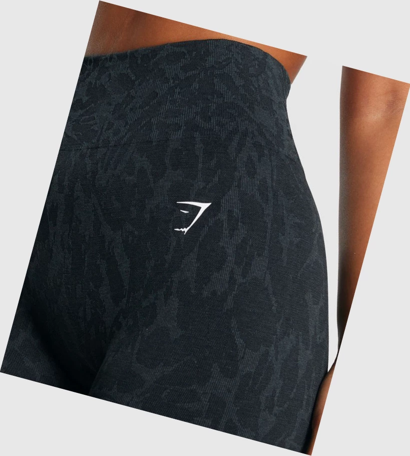 Gymshark Adapt Animal Seamless Cycling Naisten Shortsit Mustat | UQCDPR285