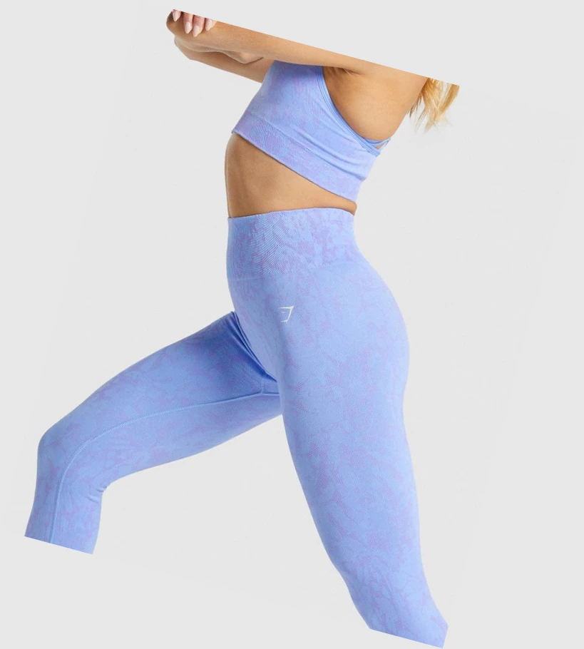 Gymshark Adapt Animal Seamless High Waisted Naisten Leggingsit Vaaleansininen | EAJKLI954