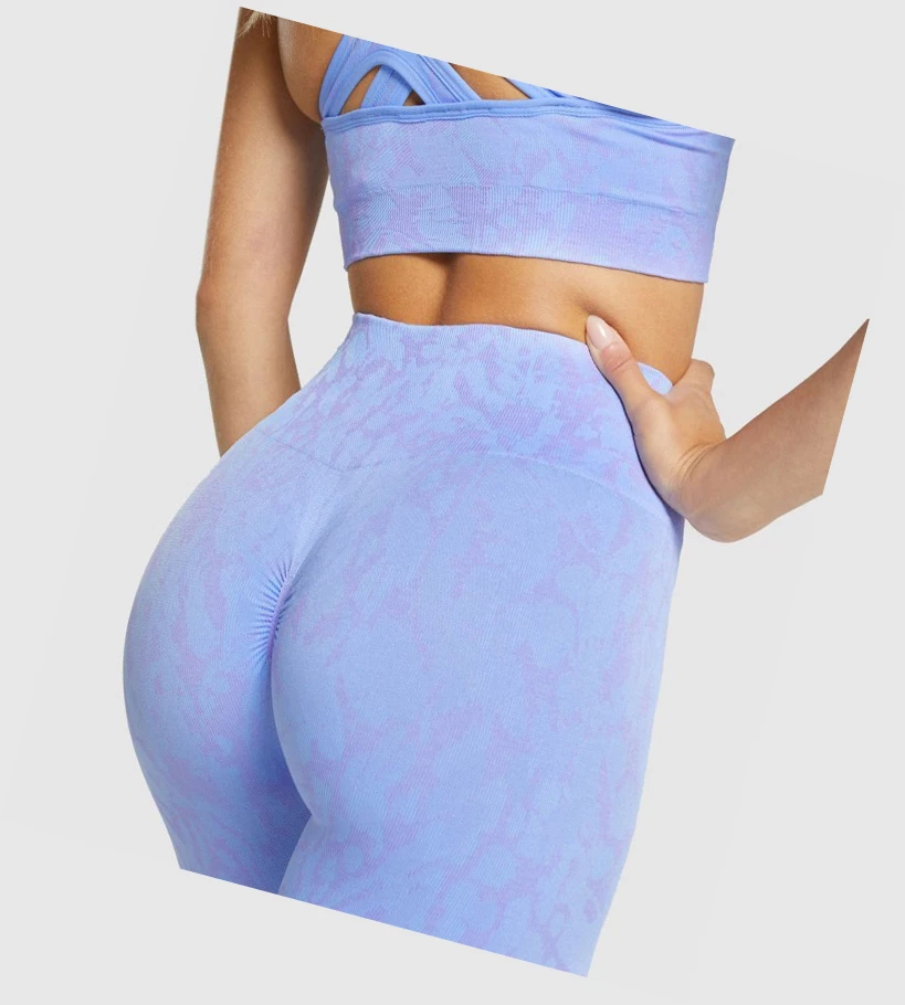 Gymshark Adapt Animal Seamless High Waisted Naisten Leggingsit Vaaleansininen | EAJKLI954