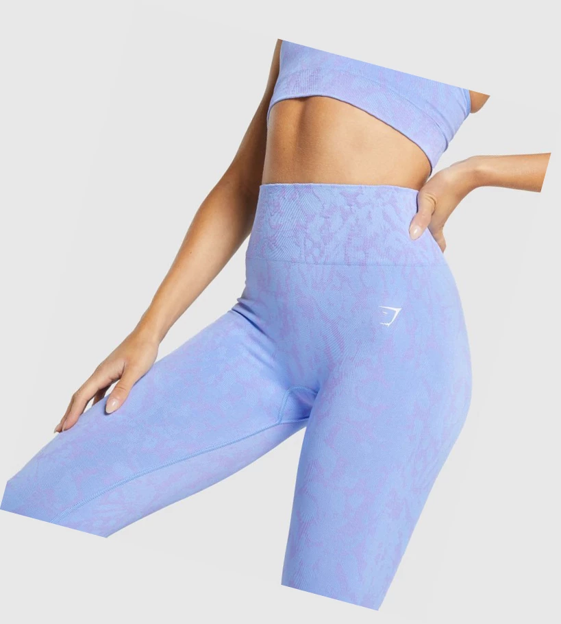 Gymshark Adapt Animal Seamless High Waisted Naisten Leggingsit Vaaleansininen | EAJKLI954