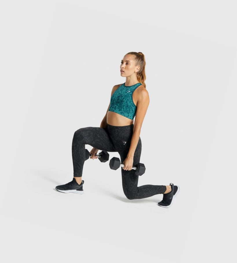 Gymshark Adapt Animal Seamless High Waisted Naisten Leggingsit Mustat | JPCBGK237