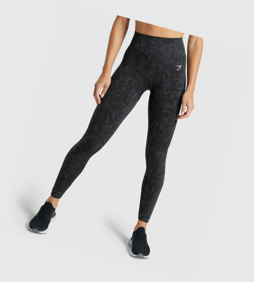 Gymshark Adapt Animal Seamless High Waisted Naisten Leggingsit Mustat | JPCBGK237
