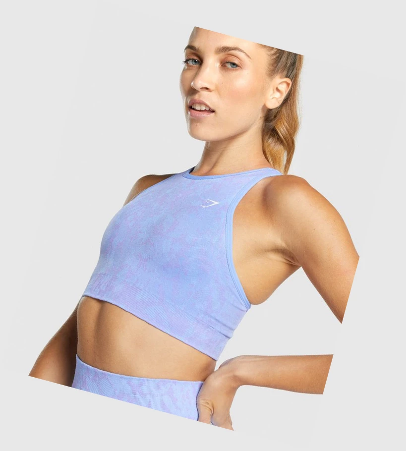 Gymshark Adapt Animal Seamless Naisten Urheiluliivit Vaaleansininen | ILKHJY492
