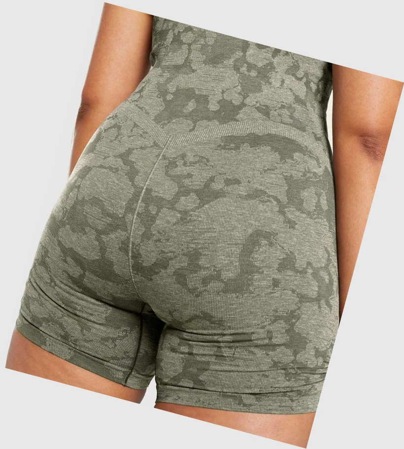 Gymshark Adapt Camo Seamless All In One Naisten Shortsit Vihreä | EOWCRX430