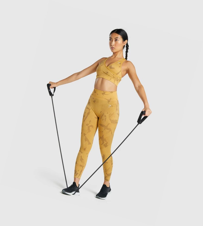 Gymshark Adapt Camo Seamless High Waisted Naisten Leggingsit Keltainen | DOVFCE415