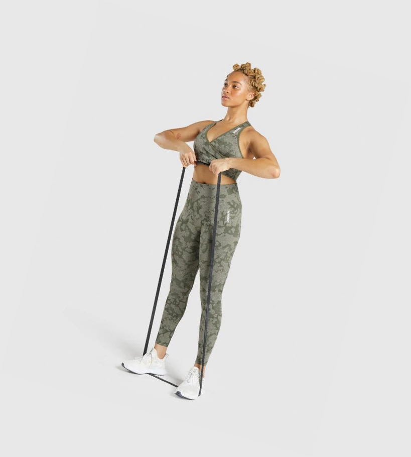 Gymshark Adapt Camo Seamless High Waisted Naisten Leggingsit Vihreä | MNKEVL147