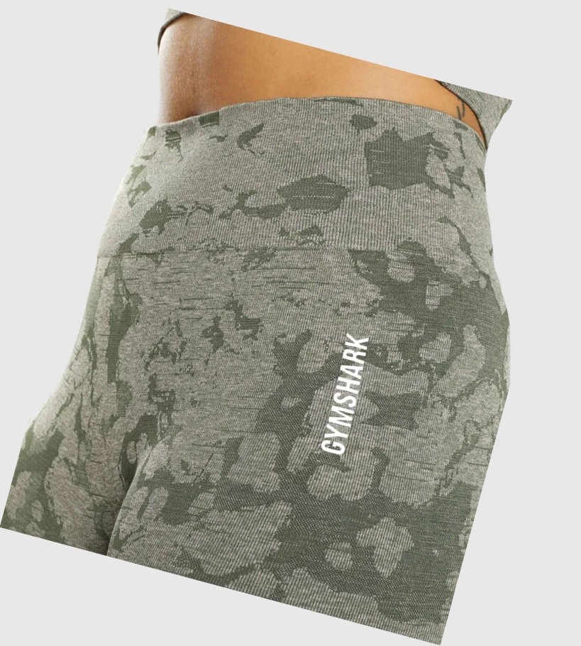 Gymshark Adapt Camo Seamless High Waisted Naisten Leggingsit Vihreä | MNKEVL147
