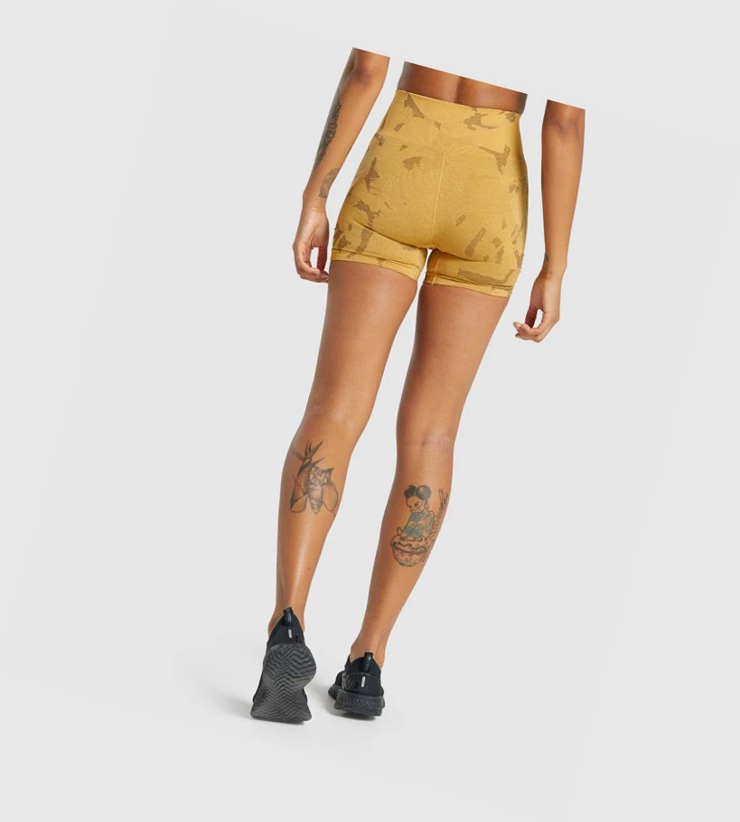 Gymshark Adapt Camo Seamless Naisten Shortsit Keltainen | RKTEBM059