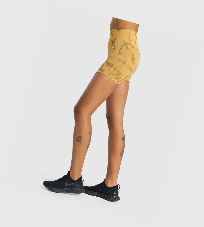 Gymshark Adapt Camo Seamless Naisten Shortsit Keltainen | RKTEBM059