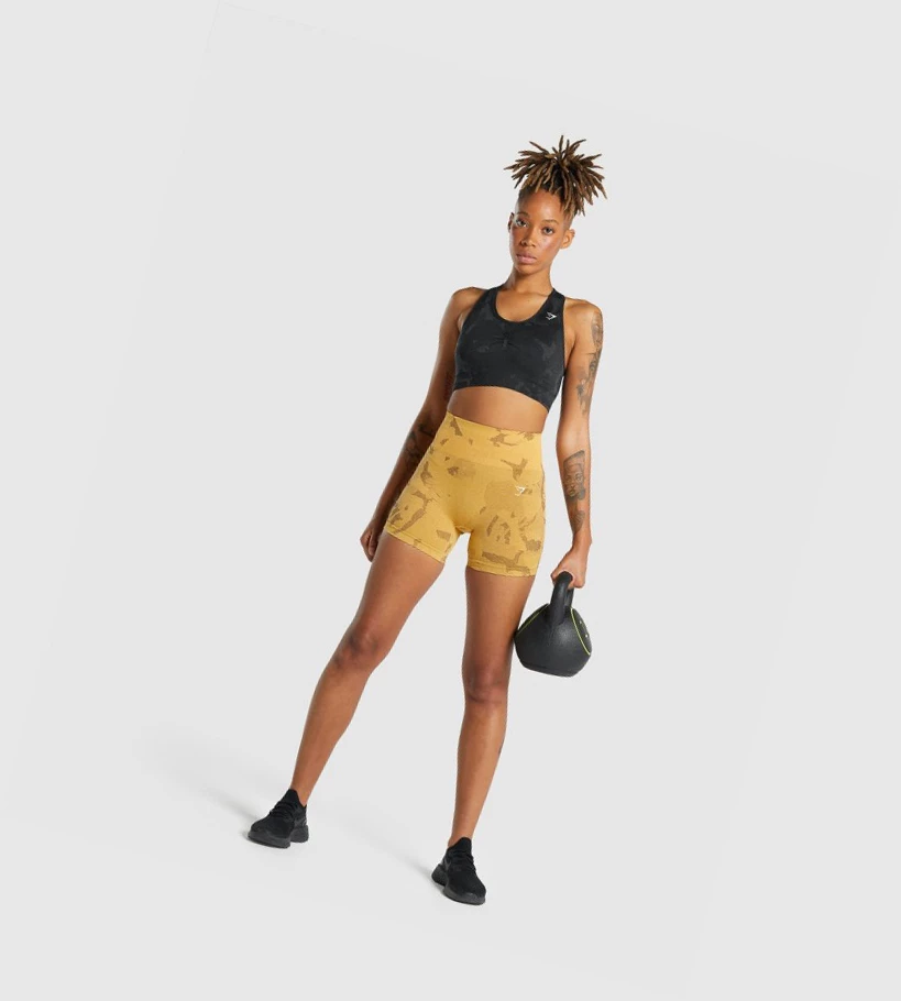 Gymshark Adapt Camo Seamless Naisten Shortsit Keltainen | RKTEBM059