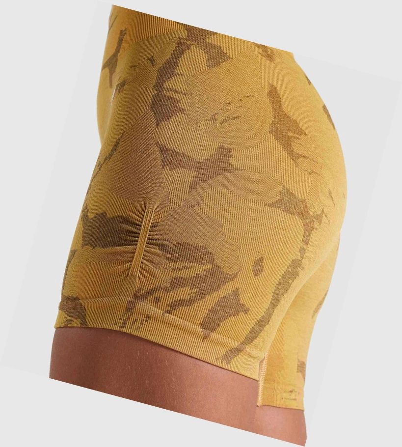 Gymshark Adapt Camo Seamless Naisten Shortsit Keltainen | RKTEBM059