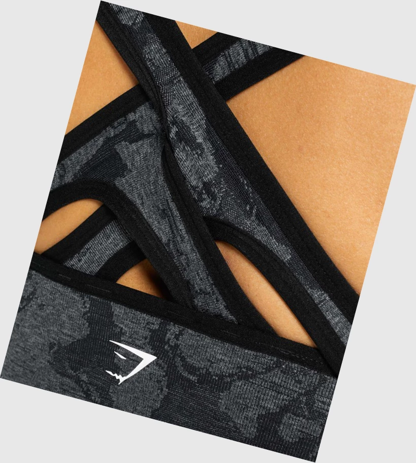 Gymshark Adapt Camo Seamless Naisten Urheiluliivit Mustat | AQSOXE745
