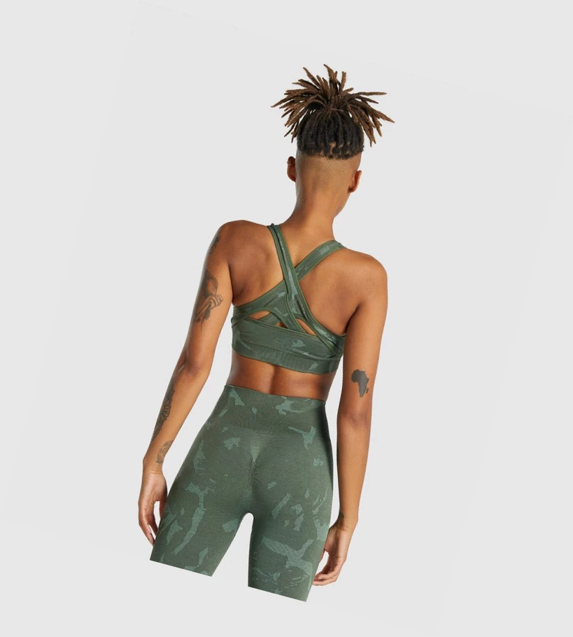 Gymshark Adapt Camo Seamless Naisten Urheiluliivit Vihreä | GDTSBZ014