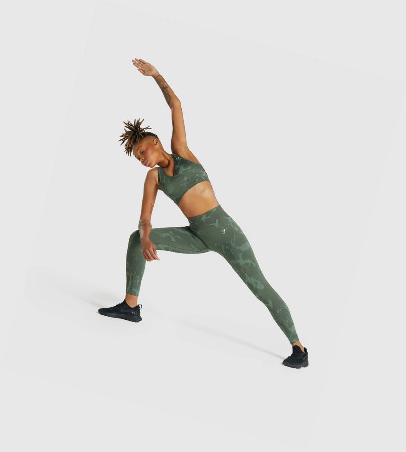 Gymshark Adapt Camo Seamless Naisten Urheiluliivit Vihreä | GDTSBZ014