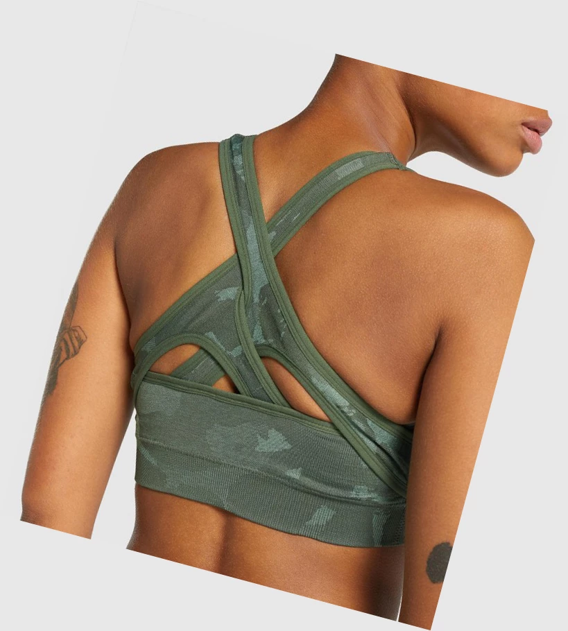 Gymshark Adapt Camo Seamless Naisten Urheiluliivit Vihreä | GDTSBZ014