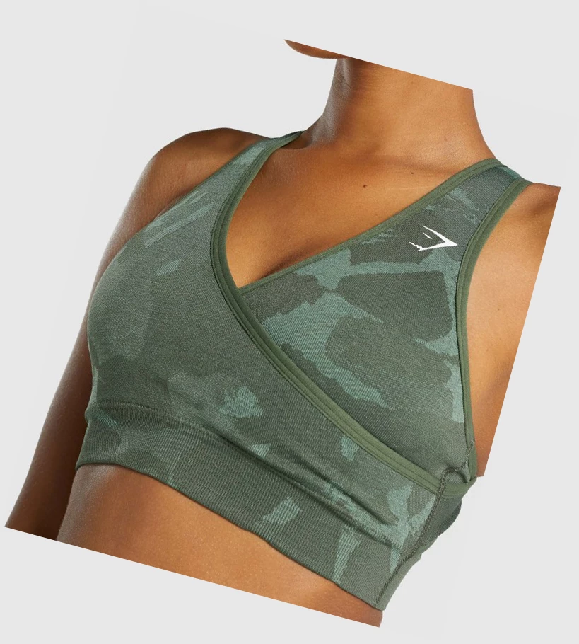 Gymshark Adapt Camo Seamless Naisten Urheiluliivit Vihreä | GDTSBZ014