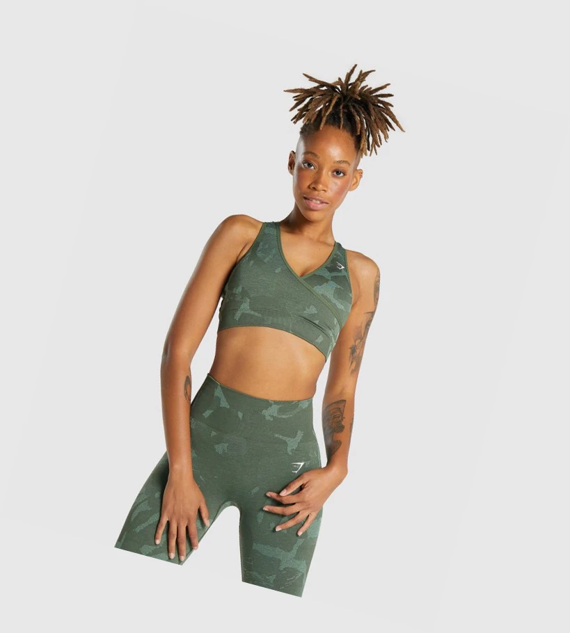 Gymshark Adapt Camo Seamless Naisten Urheiluliivit Vihreä | GDTSBZ014
