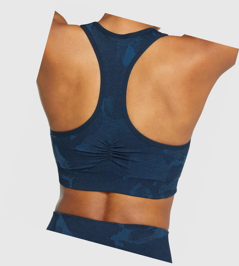 Gymshark Adapt Camo Seamless Racer Back Naisten Urheiluliivit Laivastonsininen | ATIJEK631