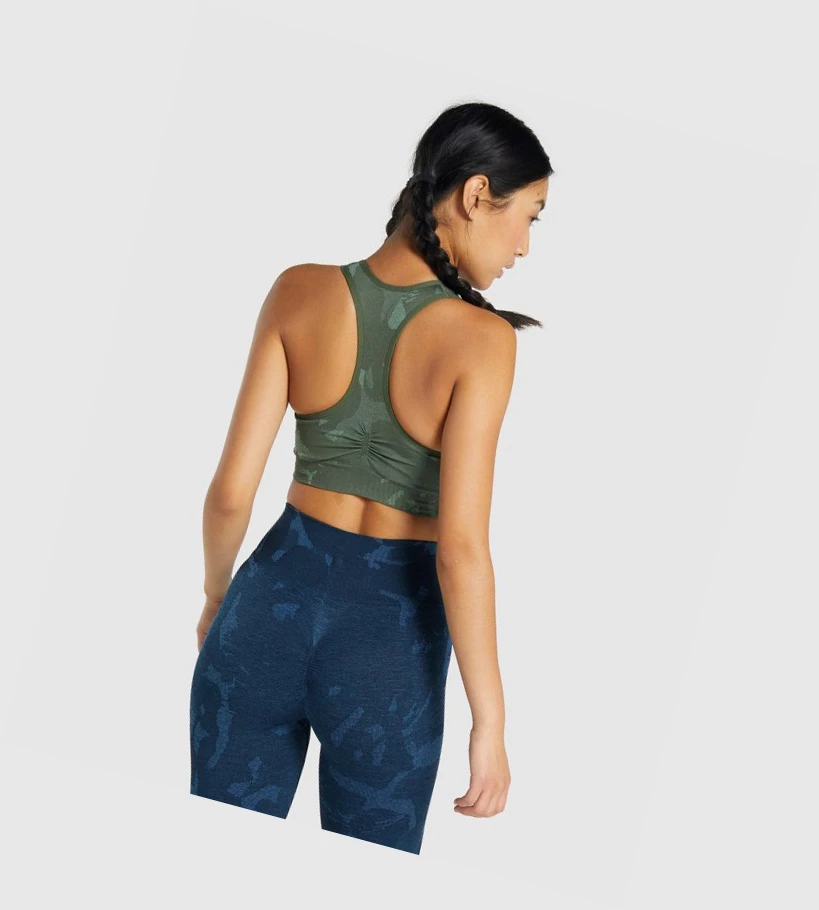 Gymshark Adapt Camo Seamless Racer Back Naisten Urheiluliivit Vihreä | KYRZDT209