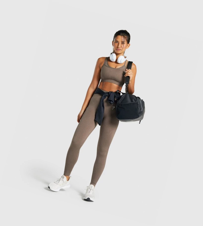 Gymshark Adapt Fleck Seamless High Waisted Naisten Leggingsit Ruskea | CPKSQO856